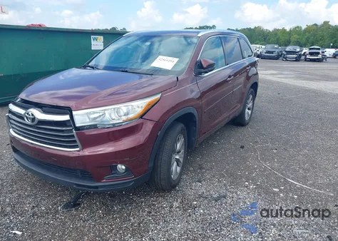 2015 Toyota Highlander Xle V6 из США, поврежденный, VIN 5TDKKRFH7FS064529